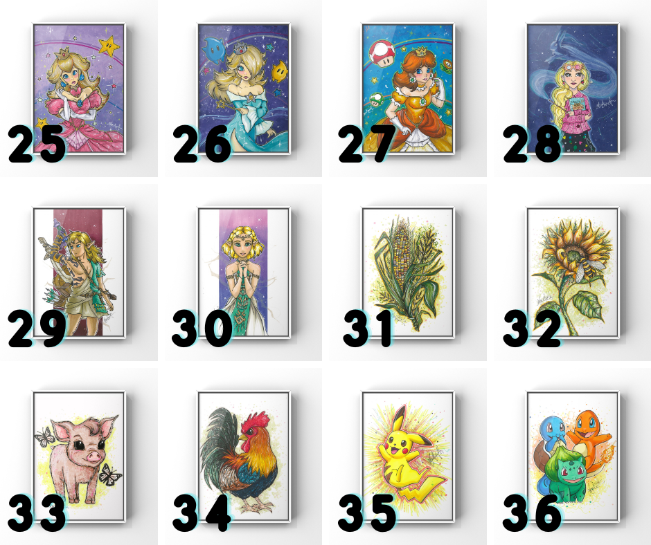 PROMO DE LANCEMENT 3 AFFICHES AU CHOIX 8X10 OU 5X7