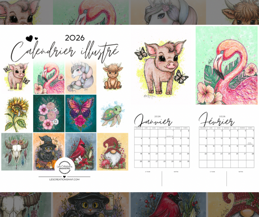 PRÉCOMMANDE — Calendrier Illustré (100% Originaux)