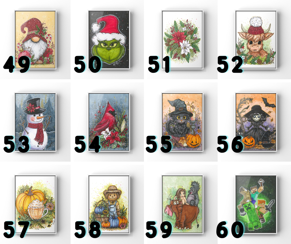 PROMO DE LANCEMENT 3 AFFICHES AU CHOIX 8X10 OU 5X7