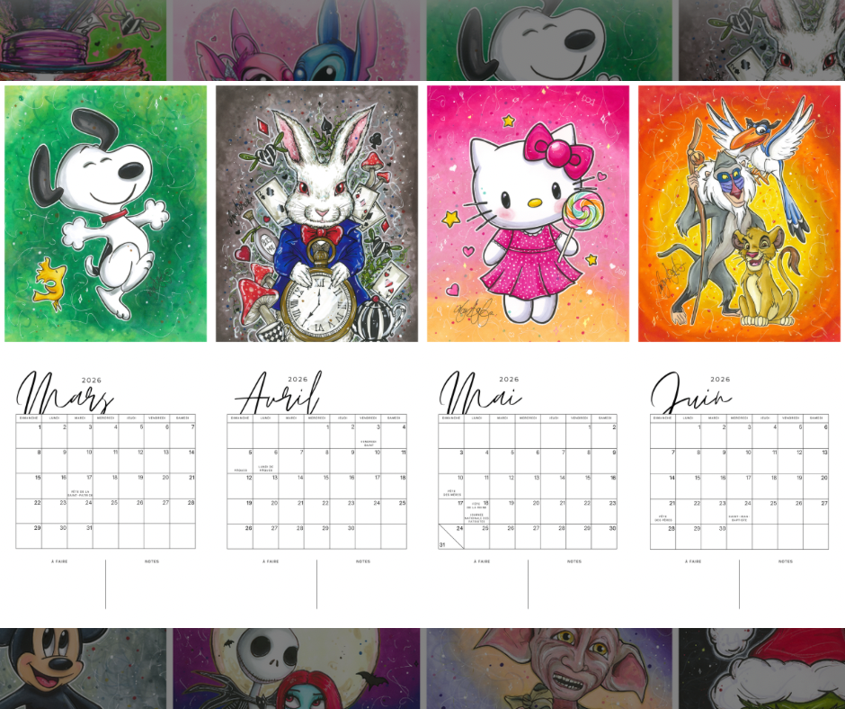 PRÉCOMMANDE — Calendrier Illustré (Univers fantastique)