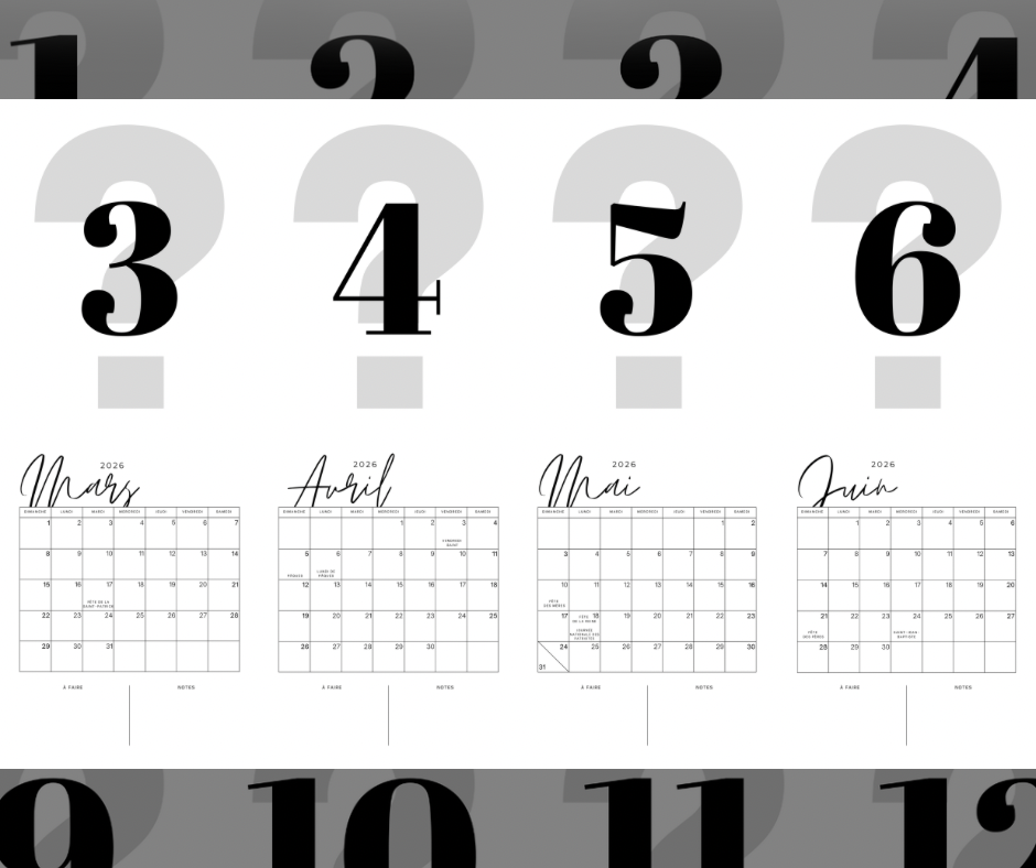 PRÉCOMMANDE — Calendrier Illustré (Sur mesure)