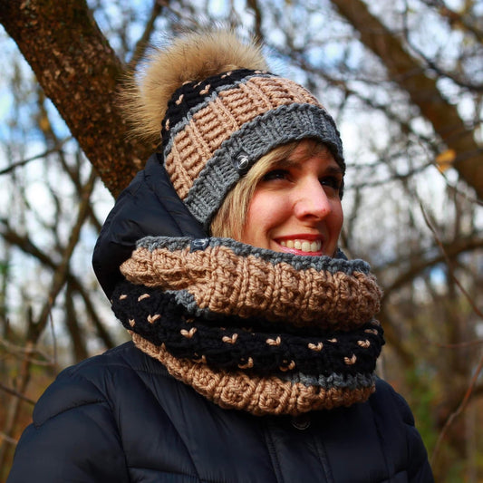 Prêt à partir modèle Esquimau, tuque et snood