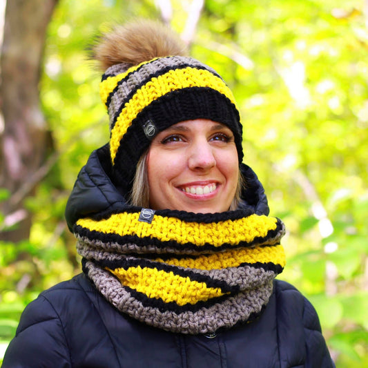 Prêt à partir modèle Esquimau, tuque et snood