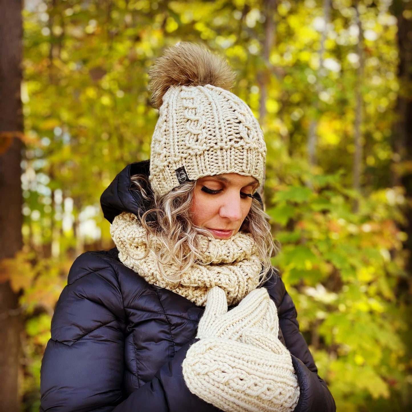 Prêt à partir tuque, snood et mitaine