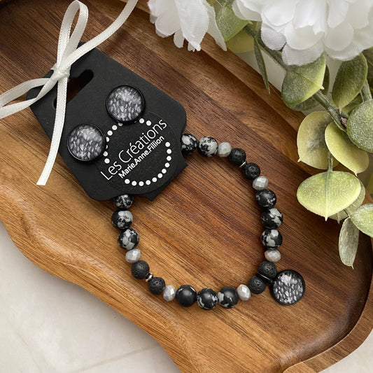 Duo bracelet et boucles d’oreilles