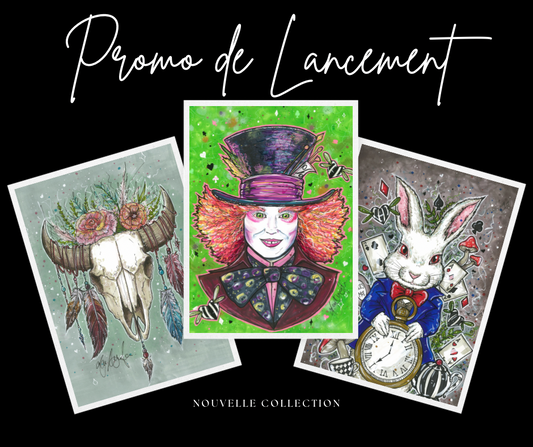 PROMO DE LANCEMENT 3 AFFICHES AU CHOIX 8X10 OU 5X7