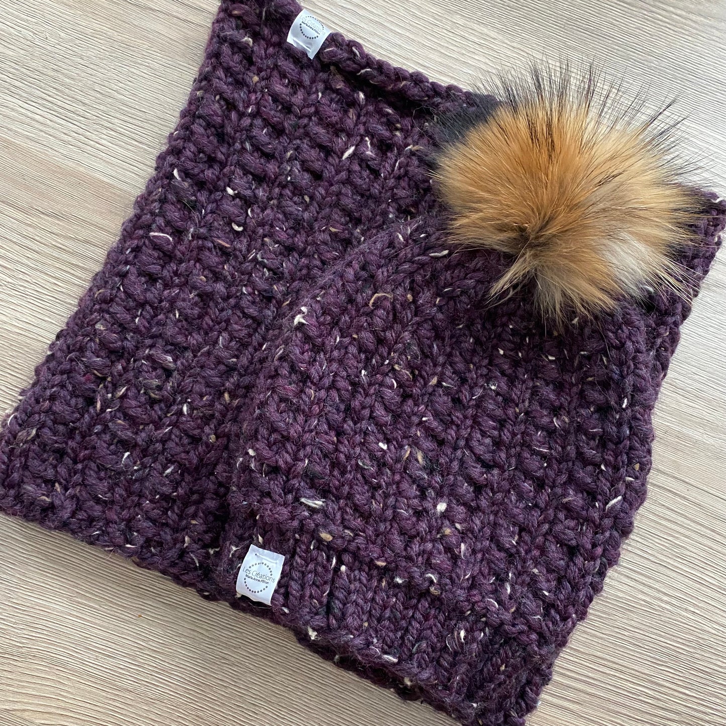 Prêt à partir modèle Flocon, duo tuque et snood