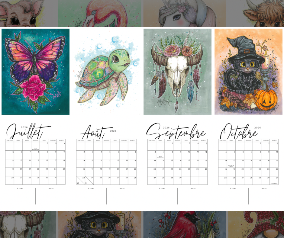 PRÉCOMMANDE — Calendrier Illustré (100% Originaux)